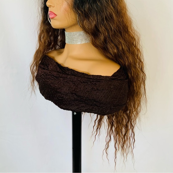 26” Ombre Brown 13x4 Lace Front Wig - Curling/Flat Iron Safe - Picture 5 of 14